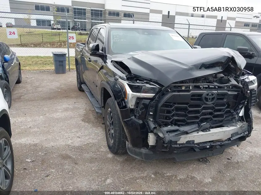 TOYOTA TUNDRA 2024, VIN 5TFLA5AB1RX030958