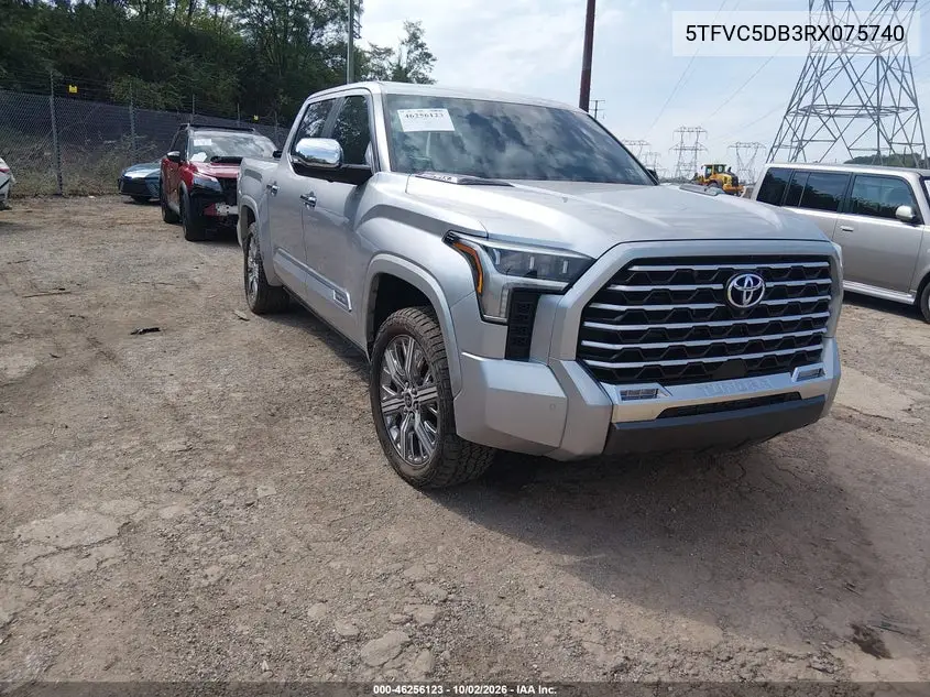 TOYOTA TUNDRA 2024, VIN 5TFVC5DB3RX075740