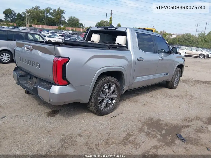 2024 TOYOTA TUNDRA VIN 5TFVC5DB3RX075740 — фото 4