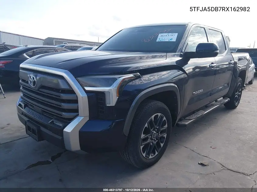 2024 TOYOTA TUNDRA VIN 5TFJA5DB7RX162982 — фото 2