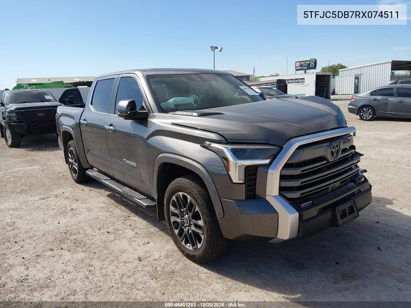 TOYOTA TUNDRA 2024, VIN 5TFJC5DB7RX074511