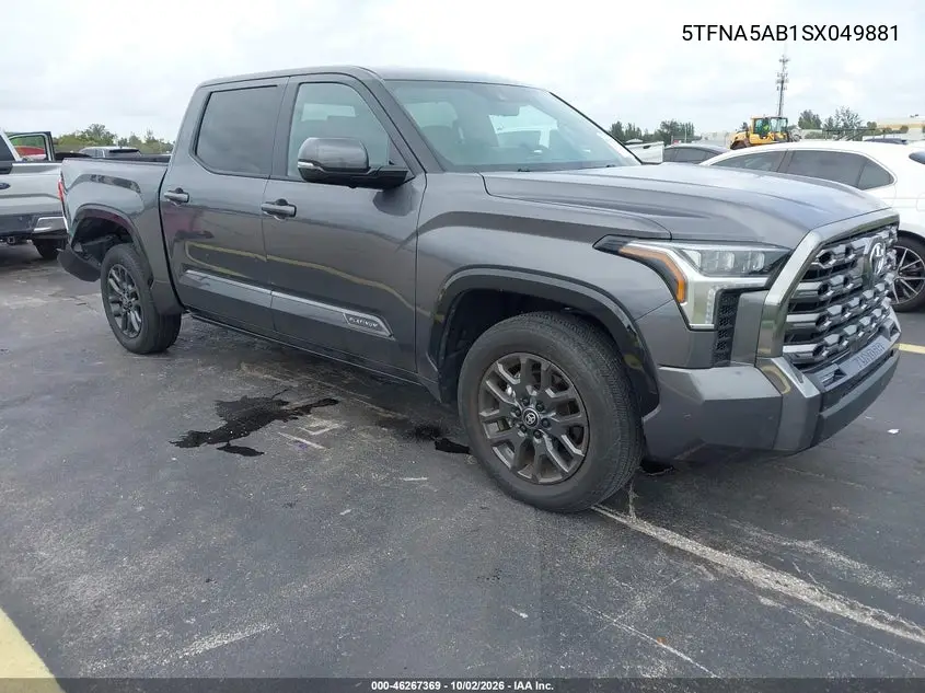 TOYOTA TUNDRA 2025, VIN 5TFNA5AB1SX049881