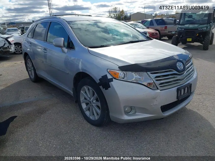 TOYOTA VENZA 2009, VIN 4T3ZE11A89U003419