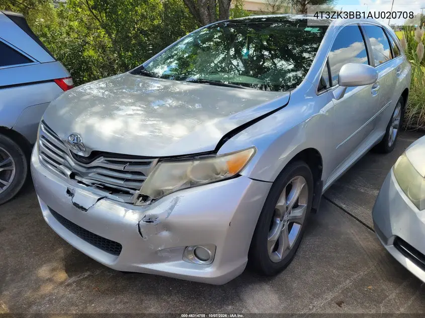 TOYOTA VENZA 2010, VIN 4T3ZK3BB1AU020708