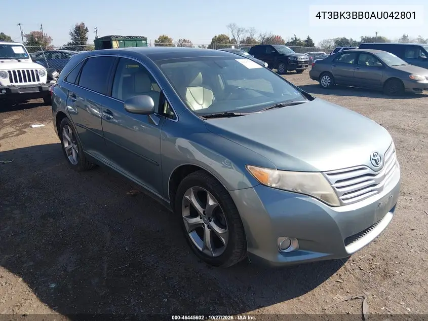 TOYOTA VENZA 2010, VIN 4T3BK3BB0AU042801