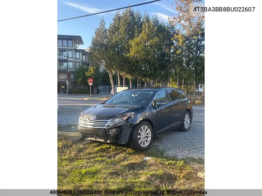 TOYOTA VENZA 2011, VIN 4T3BA3BB8BU022607