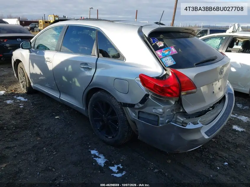 2011 TOYOTA VENZA VIN 4T3BA3BB6BU027708 — фото 3
