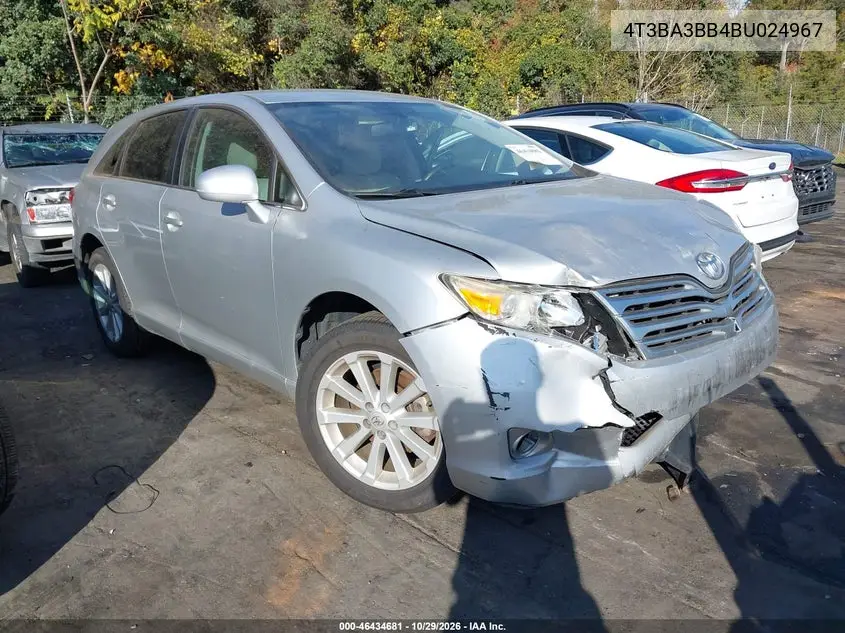 TOYOTA VENZA 2011, VIN 4T3BA3BB4BU024967