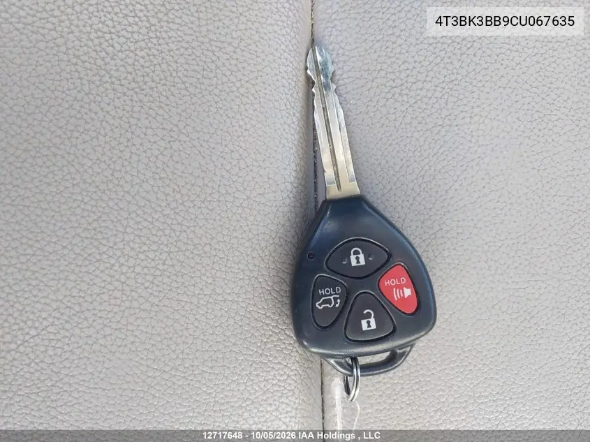2012 TOYOTA VENZA VIN 4T3BK3BB9CU067635 — фото 11