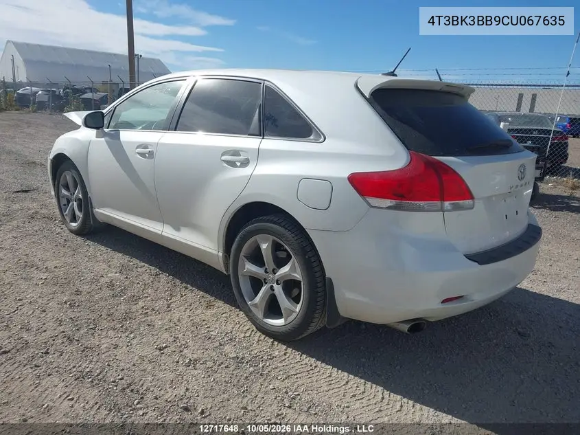 2012 TOYOTA VENZA VIN 4T3BK3BB9CU067635 — фото 3