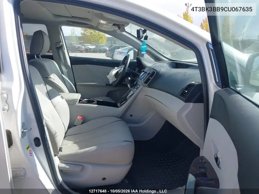 2012 TOYOTA VENZA VIN 4T3BK3BB9CU067635 — фото 5