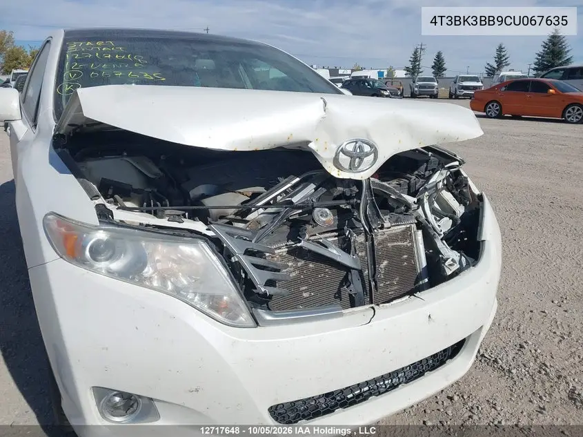 2012 TOYOTA VENZA VIN 4T3BK3BB9CU067635 — фото 6