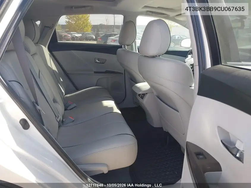 2012 TOYOTA VENZA VIN 4T3BK3BB9CU067635 — фото 8