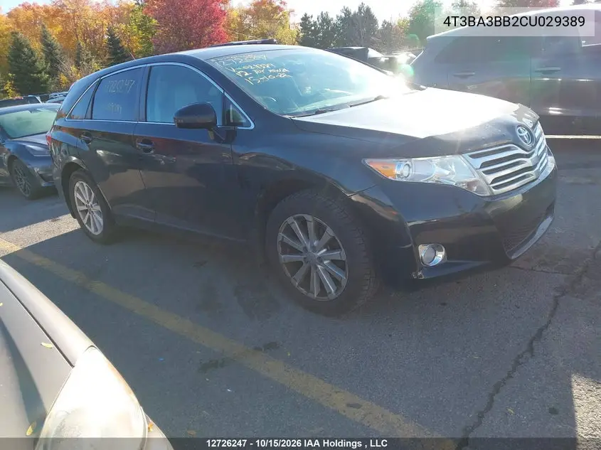 TOYOTA VENZA 2012, VIN 4T3BA3BB2CU029389