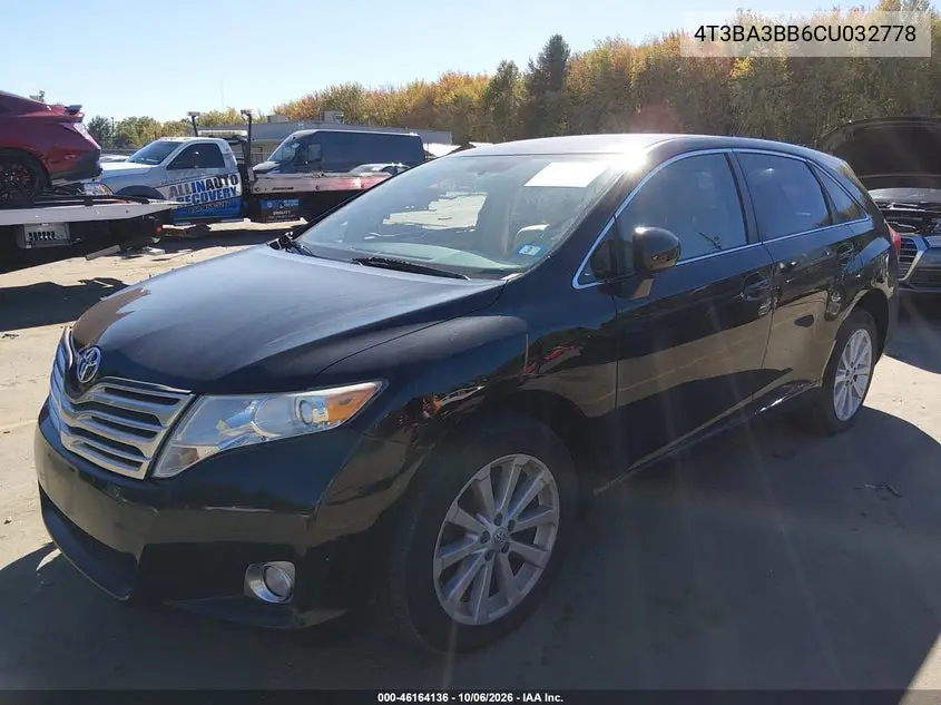 2012 TOYOTA VENZA VIN 4T3BA3BB6CU032778 — фото 2