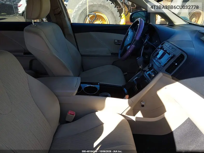 2012 TOYOTA VENZA VIN 4T3BA3BB6CU032778 — фото 5