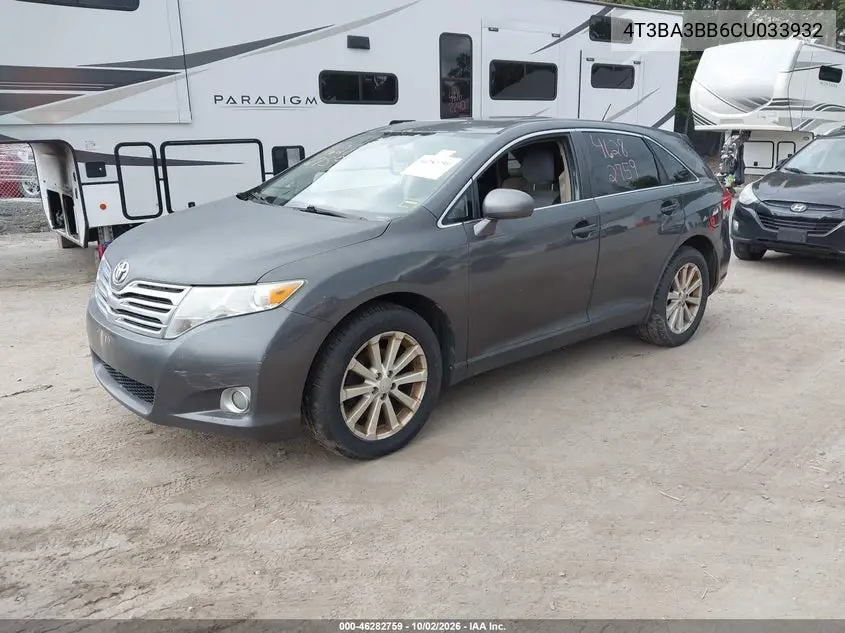 2012 TOYOTA VENZA VIN 4T3BA3BB6CU033932 — фото 2