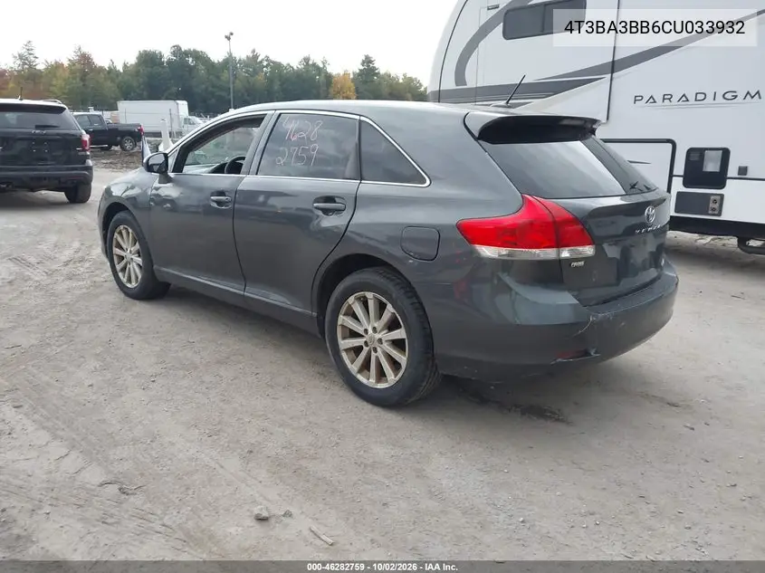 2012 TOYOTA VENZA VIN 4T3BA3BB6CU033932 — фото 3