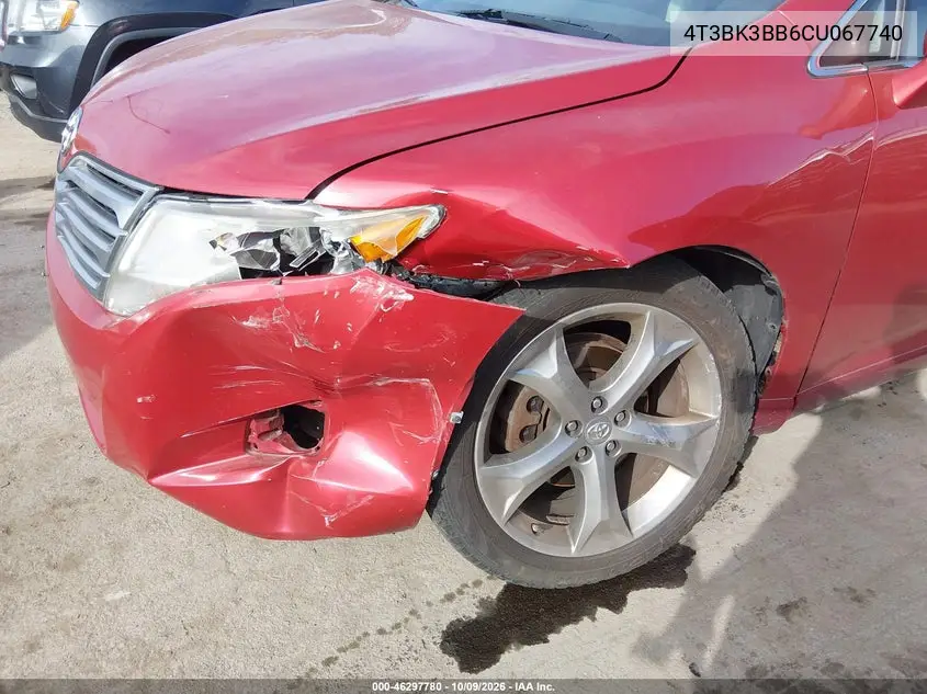 2012 TOYOTA VENZA VIN 4T3BK3BB6CU067740 — фото 6