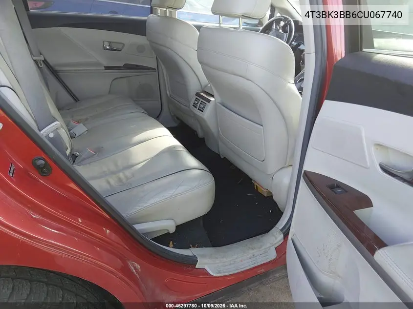 2012 TOYOTA VENZA VIN 4T3BK3BB6CU067740 — фото 8
