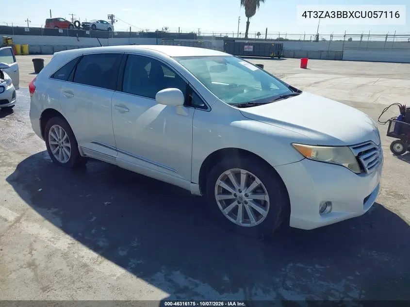 TOYOTA VENZA 2012, VIN 4T3ZA3BBXCU057116