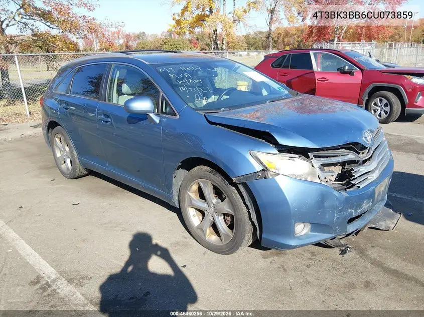 TOYOTA VENZA 2012, VIN 4T3BK3BB6CU073859