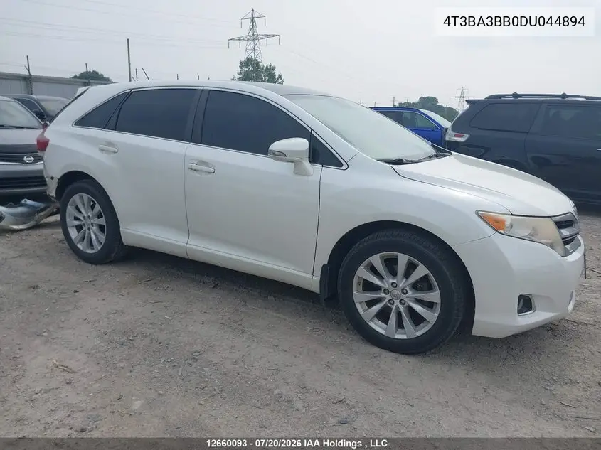 TOYOTA VENZA 2013, VIN 4T3BA3BB0DU044894