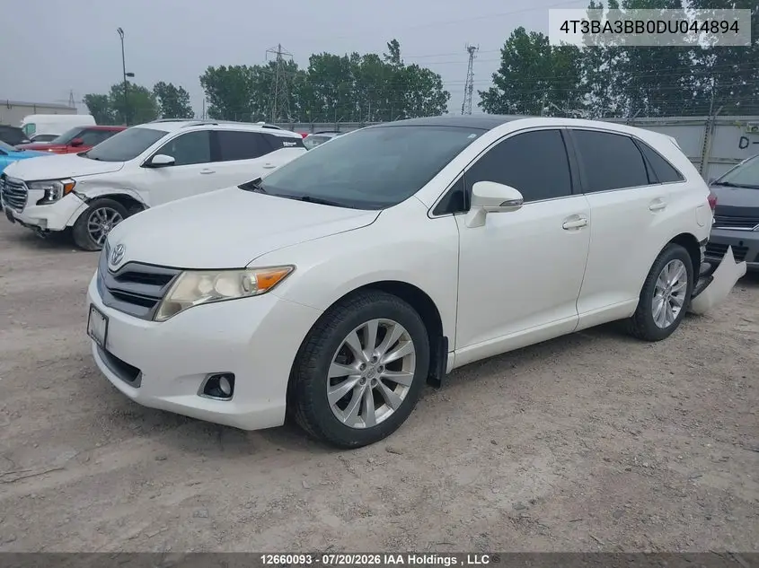 2013 TOYOTA VENZA VIN 4T3BA3BB0DU044894 — фото 2