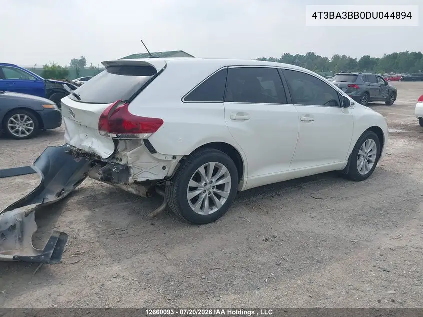 2013 TOYOTA VENZA VIN 4T3BA3BB0DU044894 — фото 4