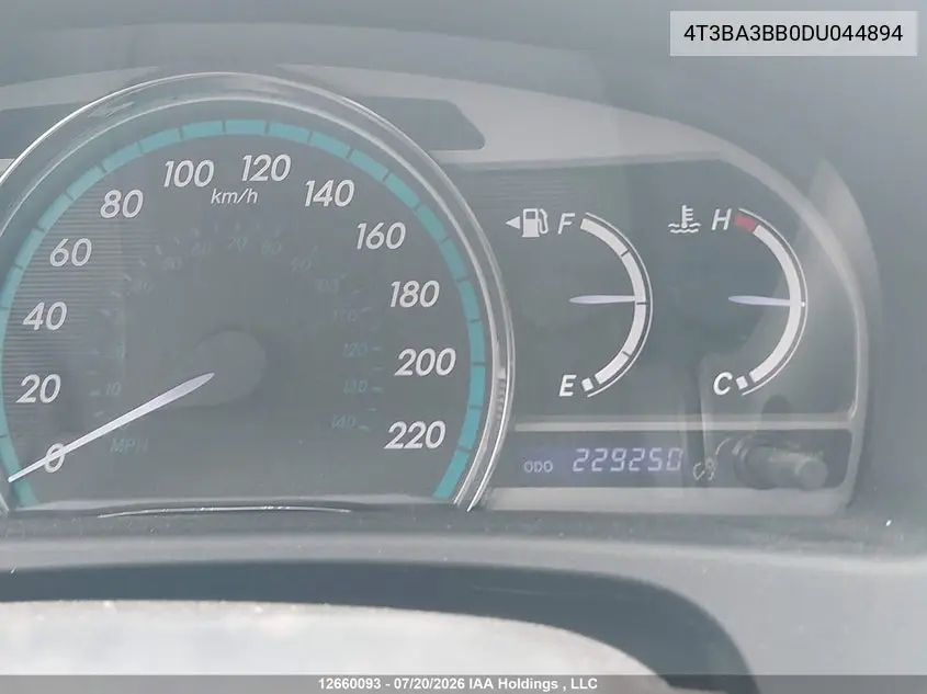 2013 TOYOTA VENZA VIN 4T3BA3BB0DU044894 — фото 7