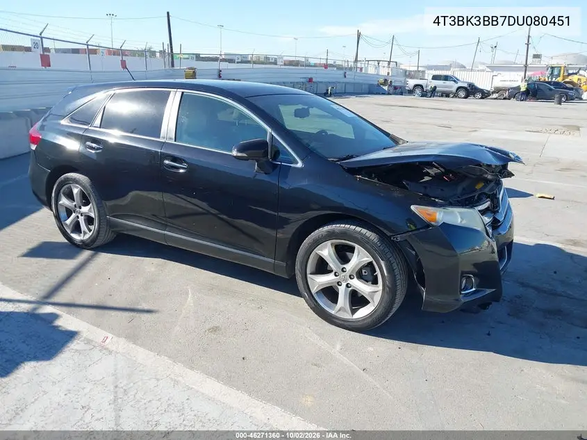 TOYOTA VENZA 2013, VIN 4T3BK3BB7DU080451