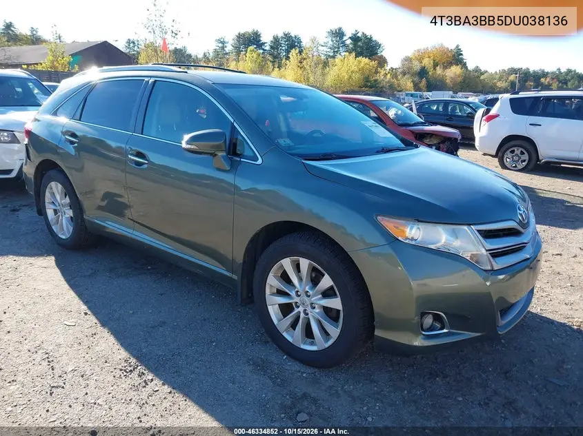 TOYOTA VENZA 2013, VIN 4T3BA3BB5DU038136