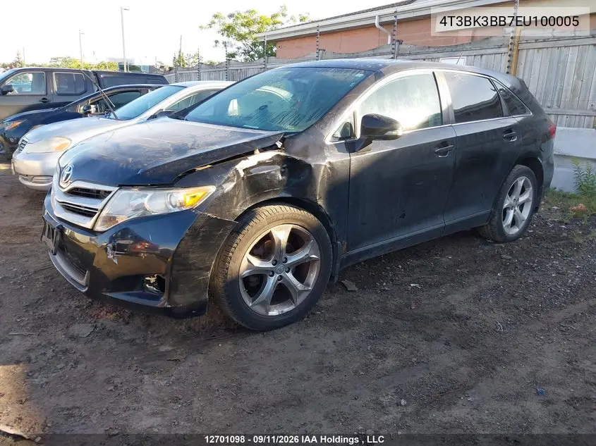 2014 TOYOTA VENZA VIN 4T3BK3BB7EU100005 — фото 2