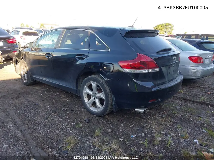 2014 TOYOTA VENZA VIN 4T3BK3BB7EU100005 — фото 3