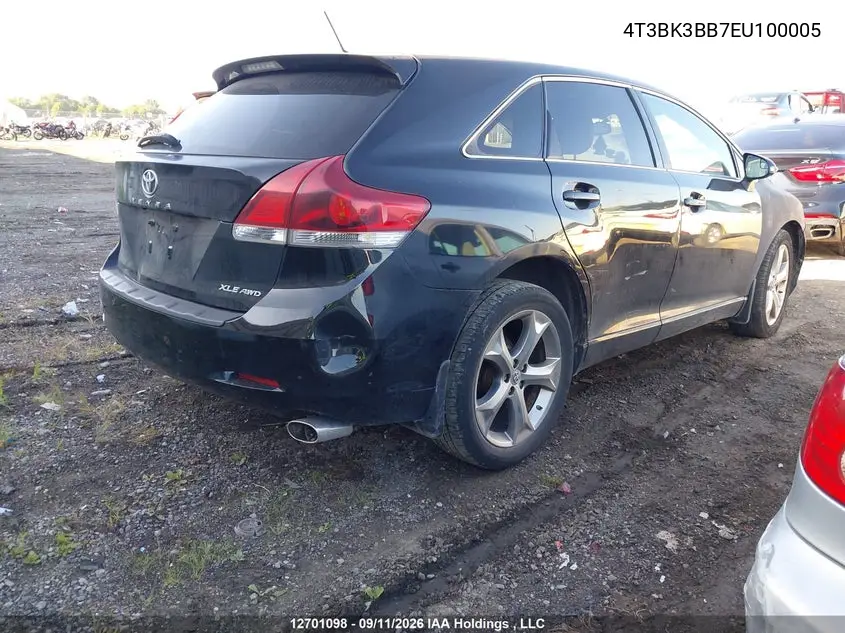 2014 TOYOTA VENZA VIN 4T3BK3BB7EU100005 — фото 4