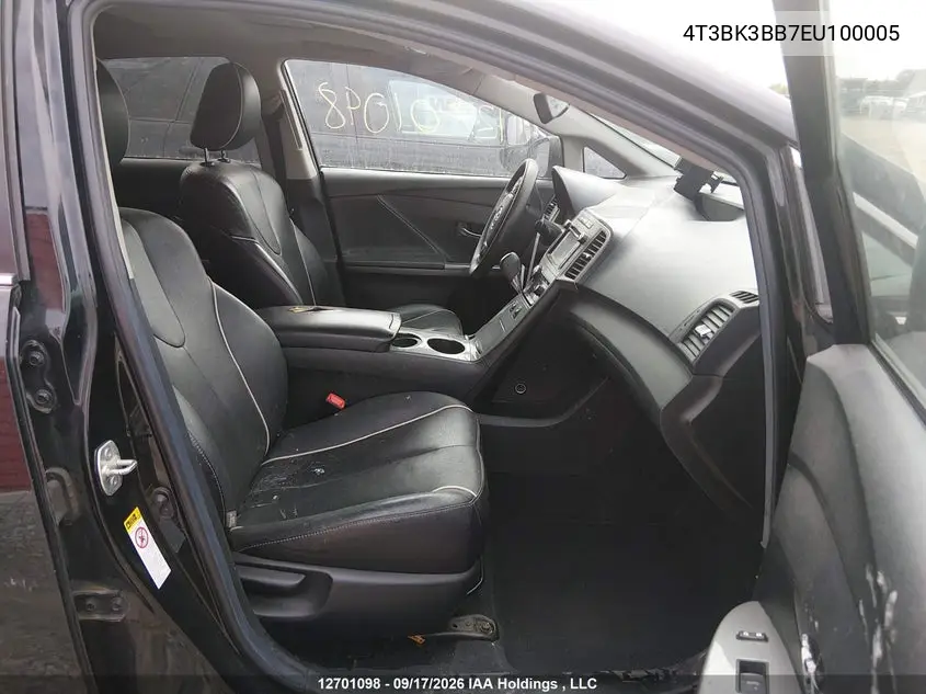 2014 TOYOTA VENZA VIN 4T3BK3BB7EU100005 — фото 5