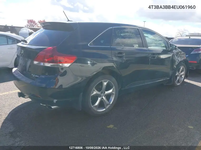 2014 TOYOTA VENZA VIN 4T3BA3BB4EU061960 — фото 4