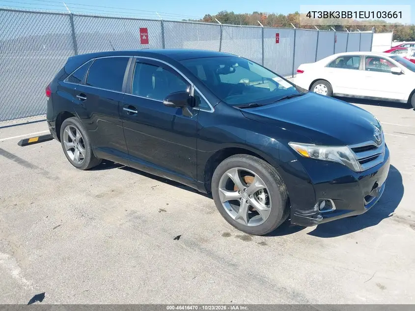 TOYOTA VENZA 2014, VIN 4T3BK3BB1EU103661
