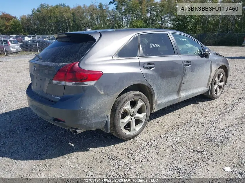 2015 TOYOTA VENZA VIN 4T3BK3BB3FU119460 — фото 4