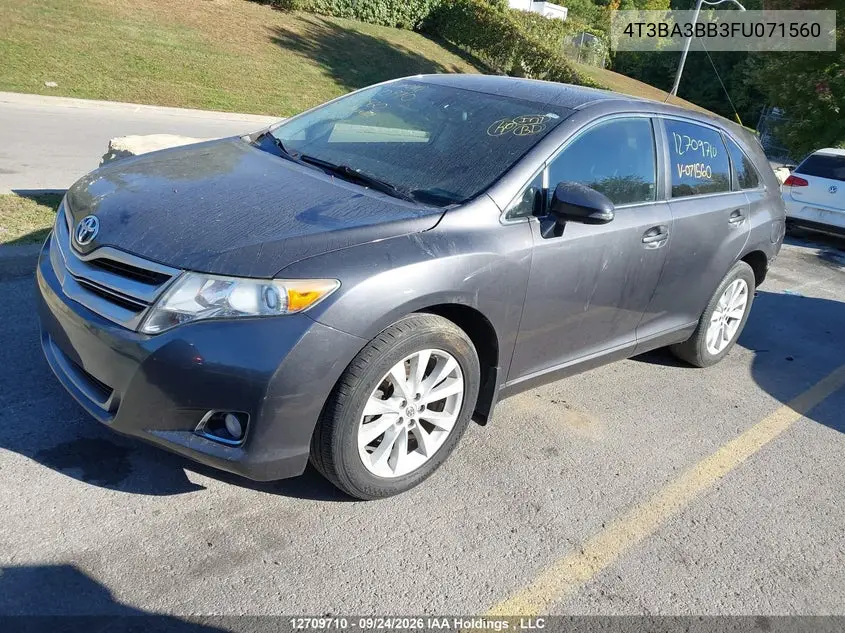 2015 TOYOTA VENZA VIN 4T3BA3BB3FU071560 — фото 2