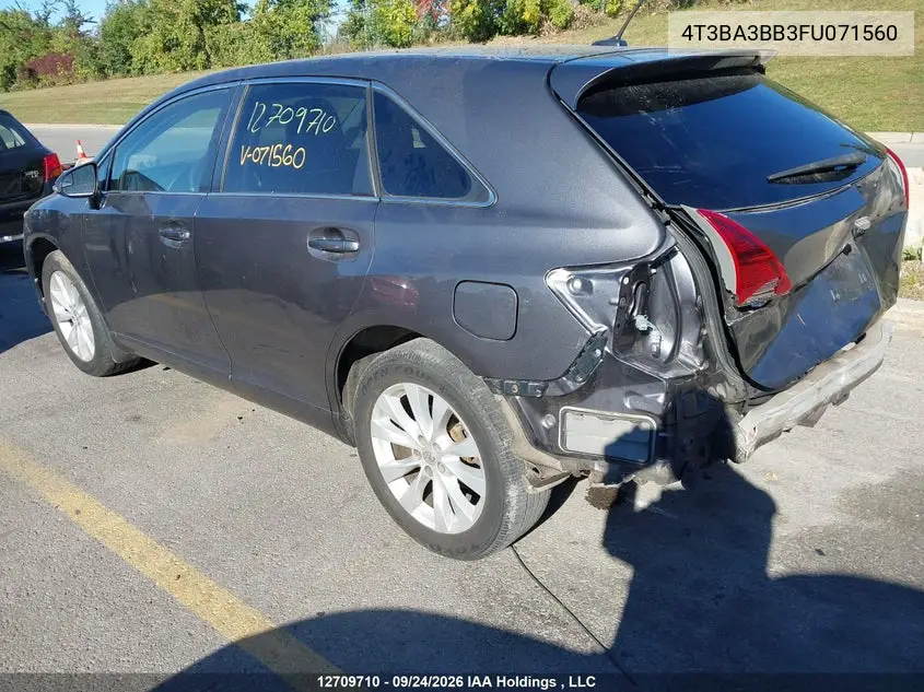 2015 TOYOTA VENZA VIN 4T3BA3BB3FU071560 — фото 3
