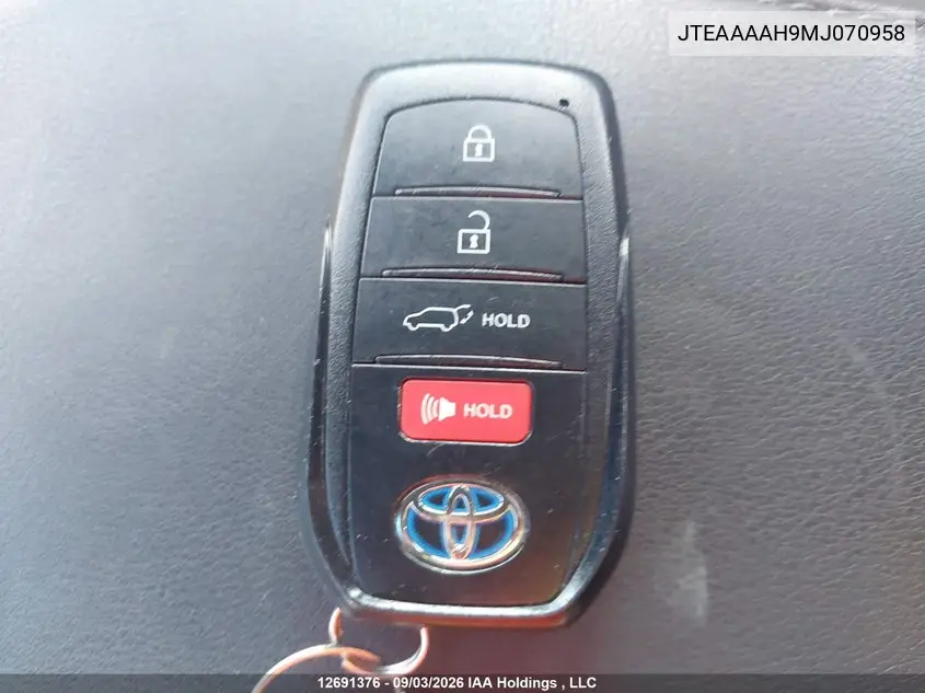 2021 TOYOTA VENZA VIN JTEAAAAH9MJ070958 — фото 10