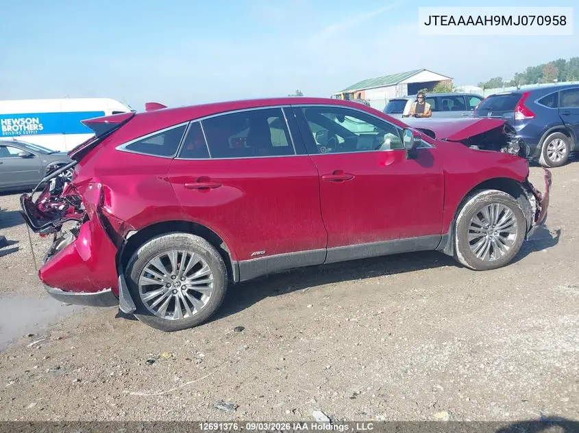 2021 TOYOTA VENZA VIN JTEAAAAH9MJ070958 — фото 13
