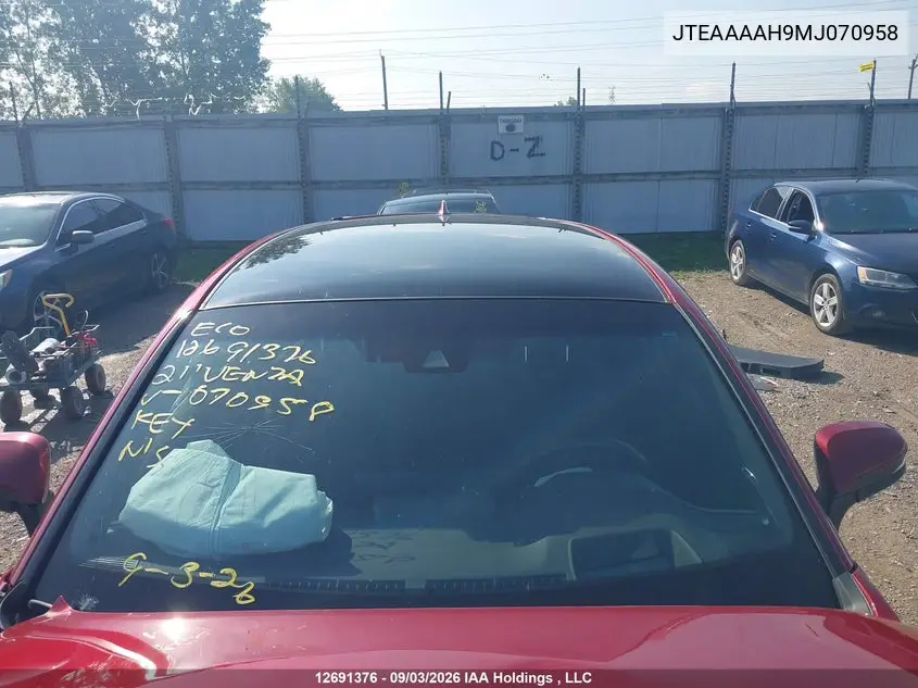 2021 TOYOTA VENZA VIN JTEAAAAH9MJ070958 — фото 17
