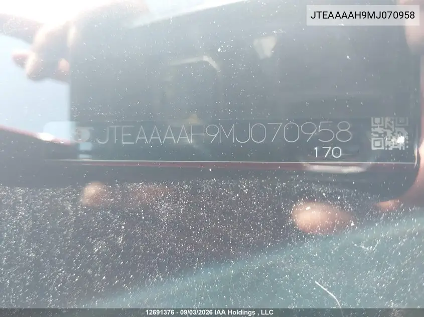 2021 TOYOTA VENZA VIN JTEAAAAH9MJ070958 — фото 20
