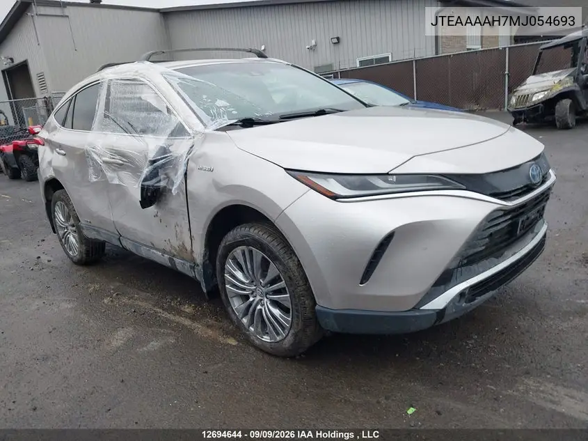 TOYOTA VENZA 2021, VIN JTEAAAAH7MJ054693