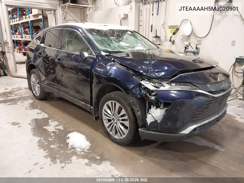TOYOTA VENZA 2021, VIN JTEAAAAH5MJ020901