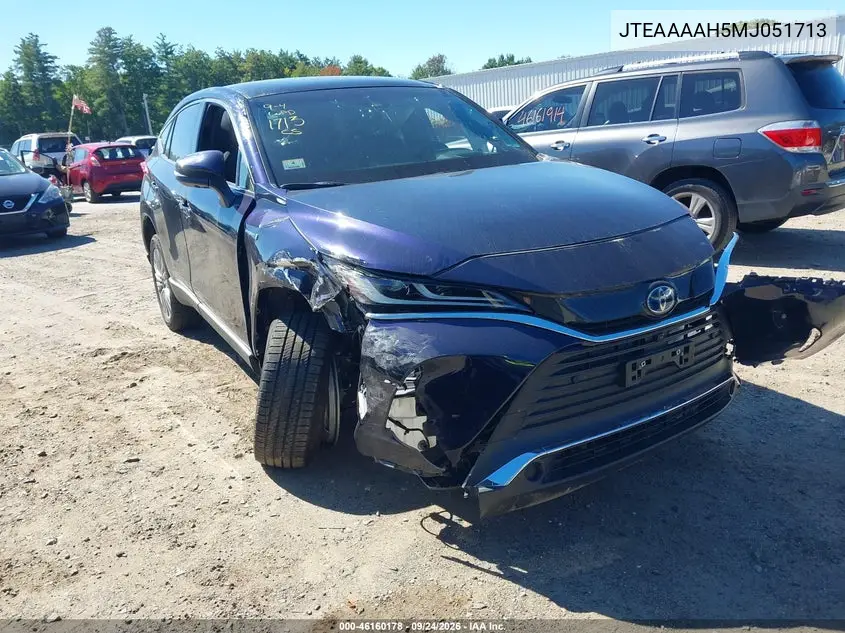 TOYOTA VENZA 2021, VIN JTEAAAAH5MJ051713