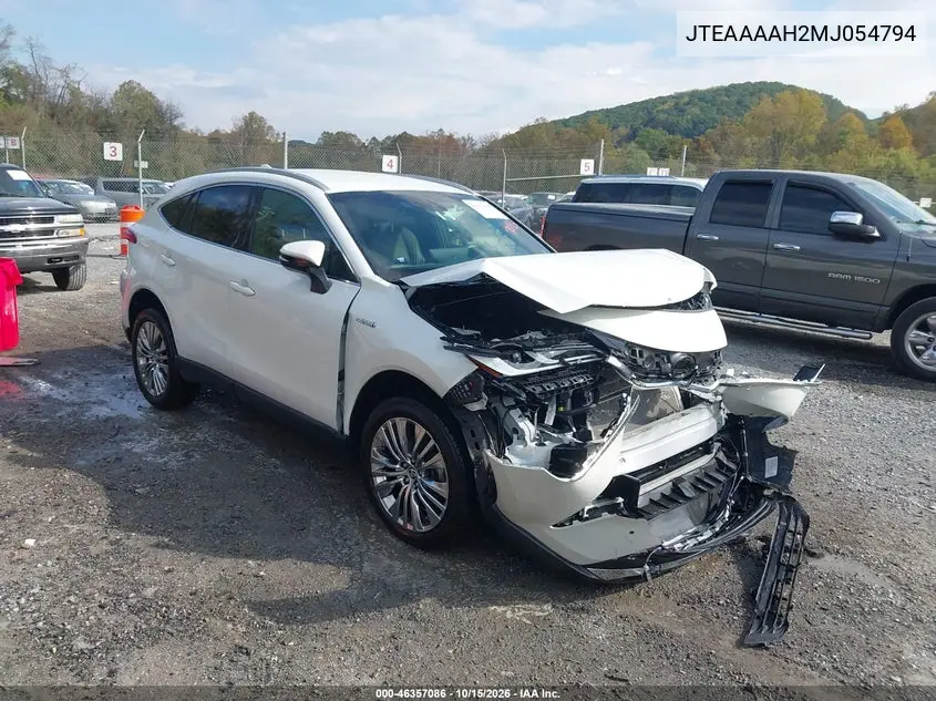 TOYOTA VENZA 2021, VIN JTEAAAAH2MJ054794