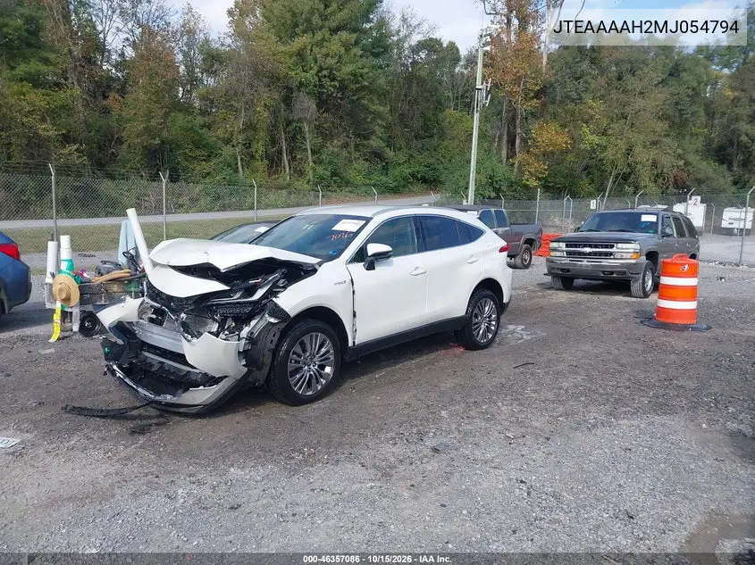 2021 TOYOTA VENZA VIN JTEAAAAH2MJ054794 — фото 2